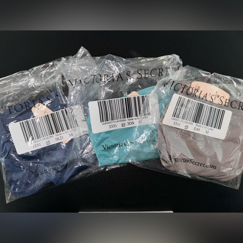 Victoria’s Secret | Bikini Panty with Lace Trim (Teal, Gray, and Blue for $24)